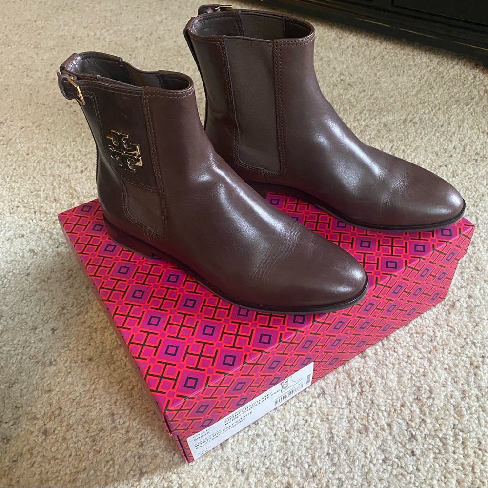 Tory Burch Wyatt Mid Calf Bootie - size 7.5